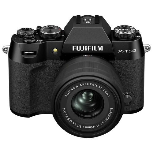 Fujifilm X-T50 Mirrorless Camera with 15-45mm Lens - Black